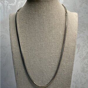 Silver Tone Snake Chain Necklace with Extender